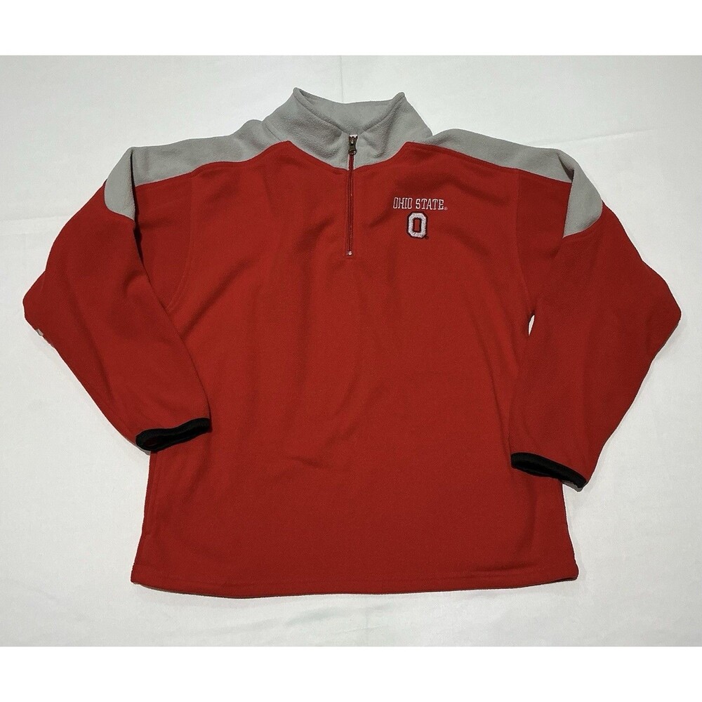 Ohio State Buckeyes Fleece Jacket Boys Red Quarter Zip College Football No Size